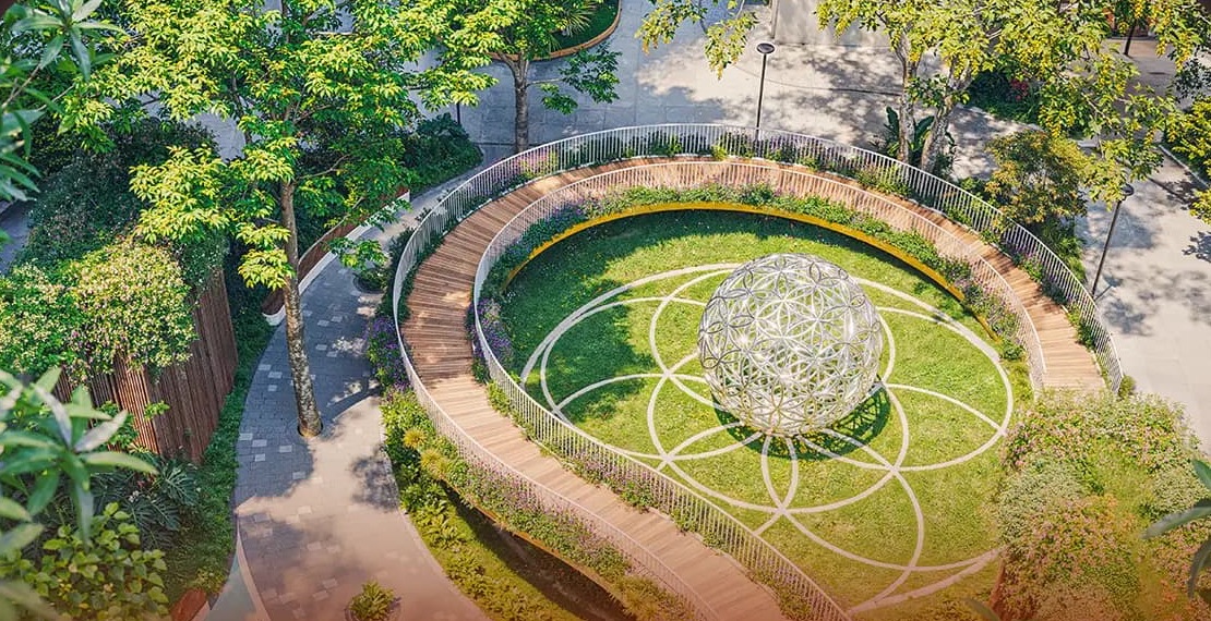 Cảnh quan nội khu Lusso Saigon nhìn từ trên cao