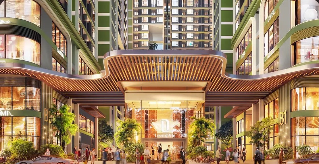 Trung tâm thương mại Lusso Plaza tại khối đế dự án